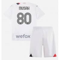 AC Milan Yunus Musah #80 Gostujuci Dres za djecu 2023-24 Kratak Rukav (+ Kratke hlače)